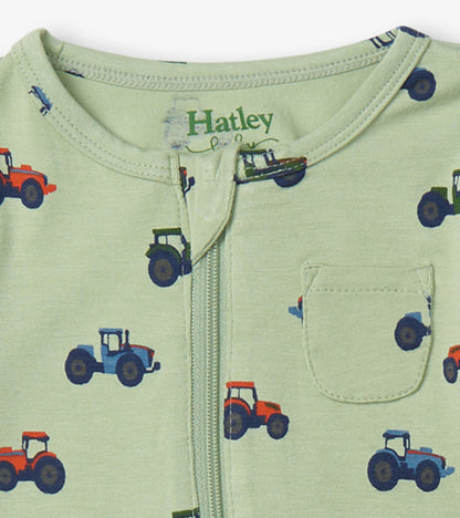 Little Tractors Newborn Zip-Up Footed Sleeper