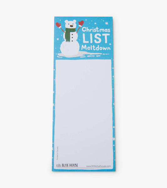 Christmas List Meltdown Magnetic List