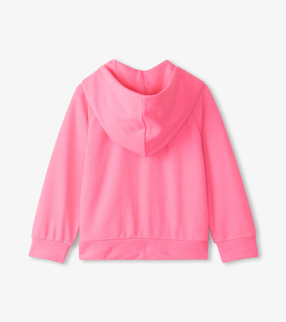 Girls Pink Neon Raglan Hoodie