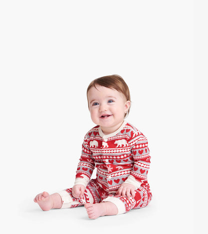 Fair Isle Bear Baby Union Suit