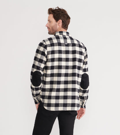 Black Plaid Men's Heritage Flannel Shirt