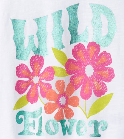 Girls Wild Flower Graphic Tee