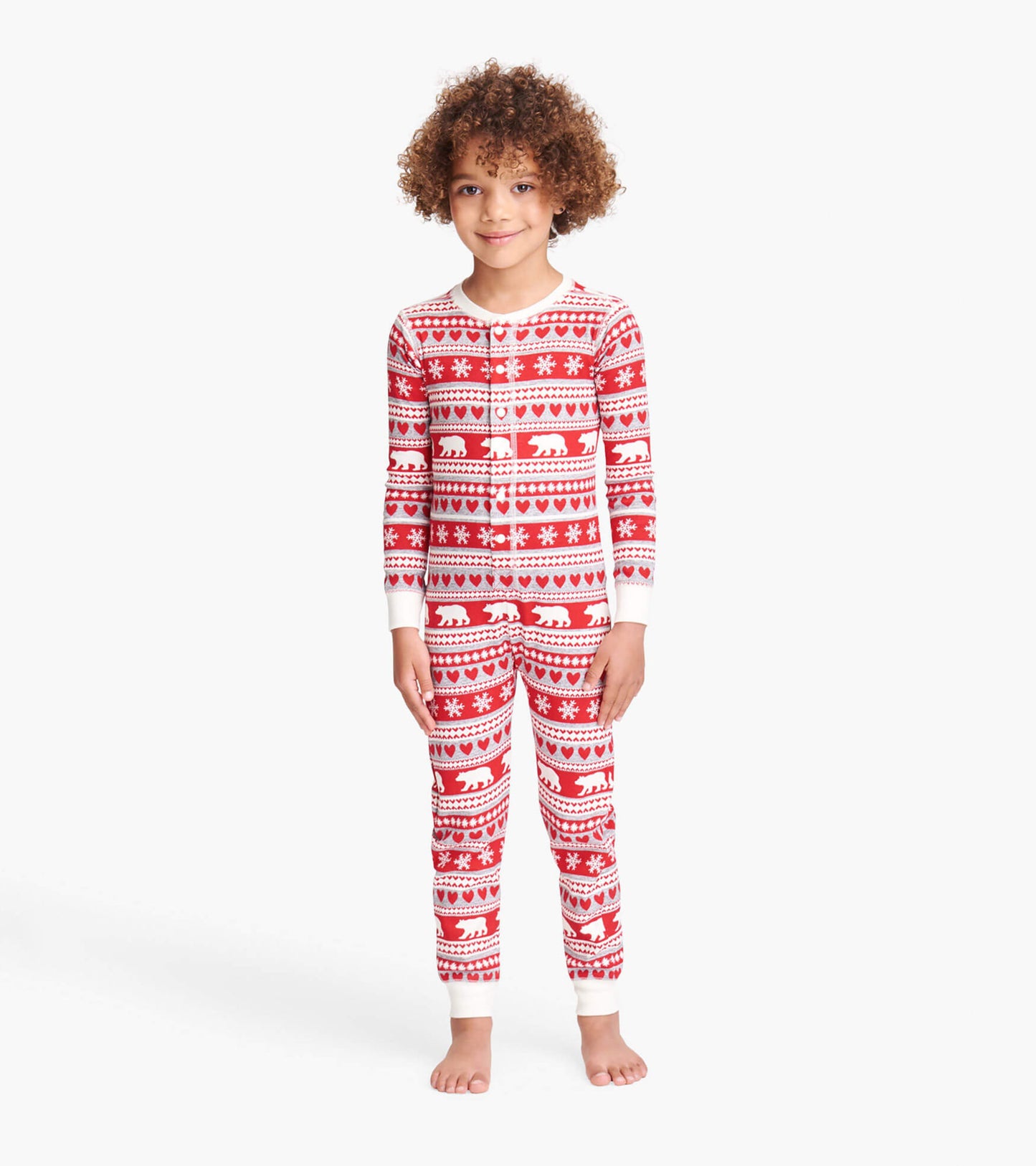 Fair Isle Bear Kids Union Suit