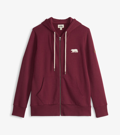 Maroon Bear Heritage Women's Full Zip Hoodie