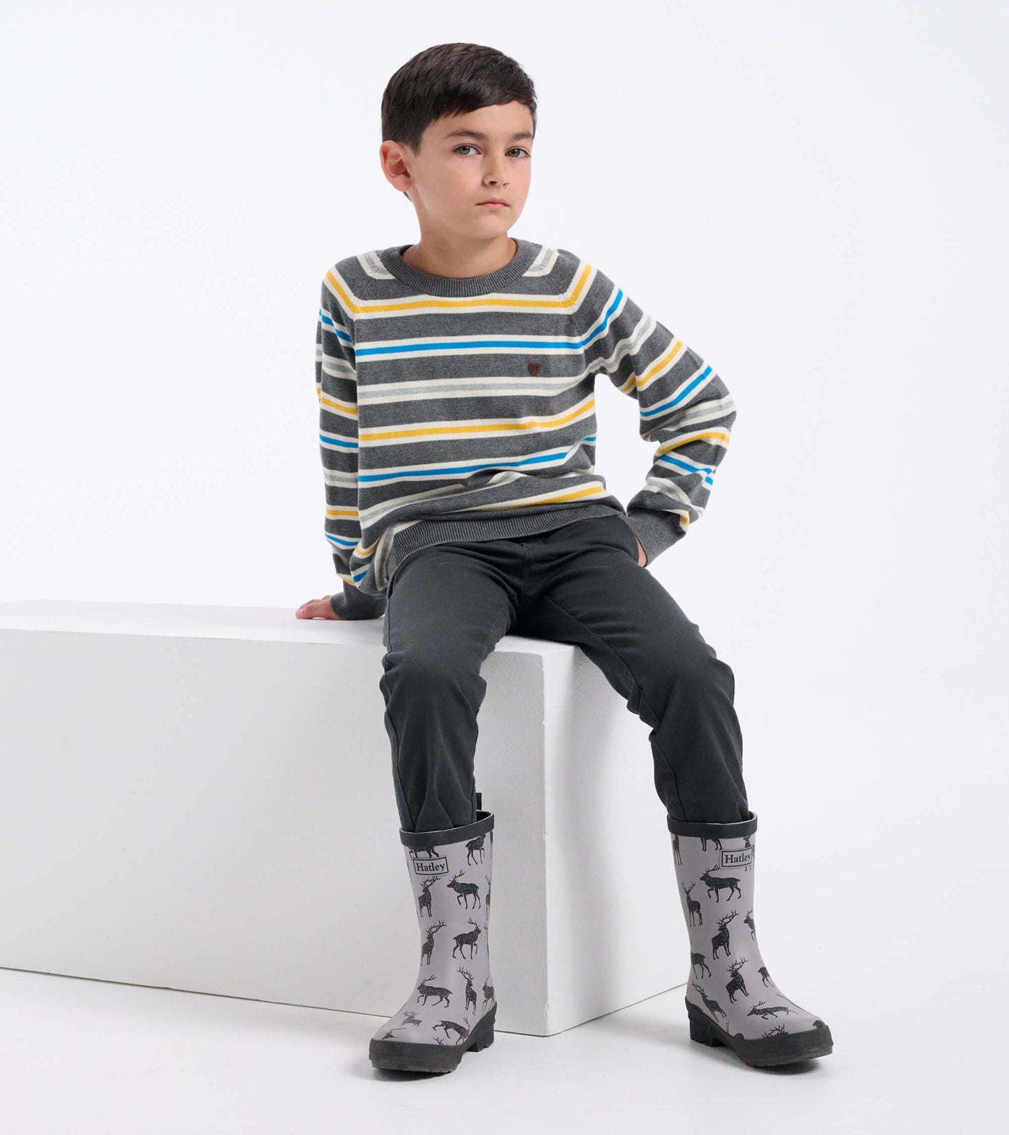 Magestic Elk Matte Kids Rain Boots