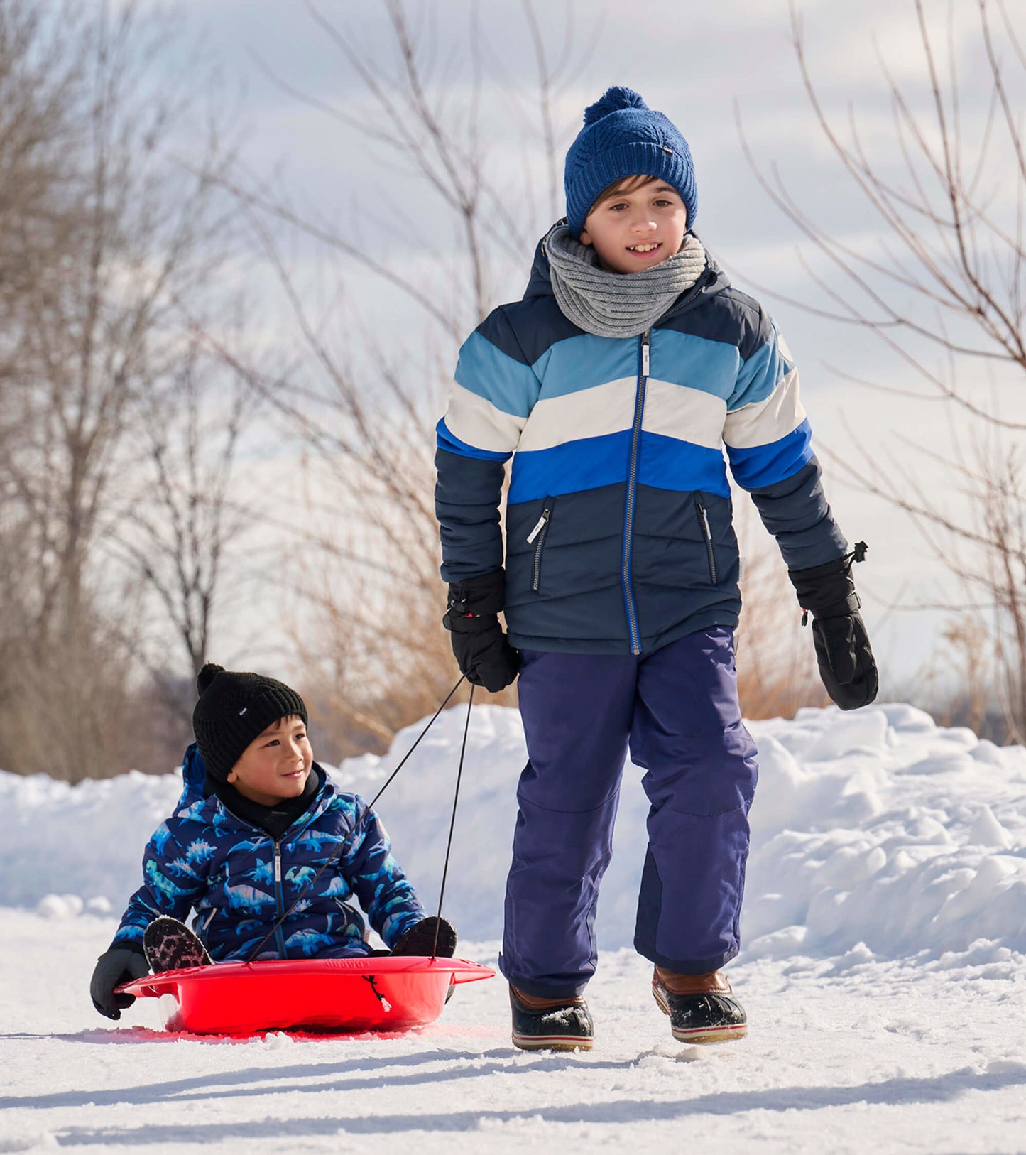 Black & Blue Kids Puffer Jacket