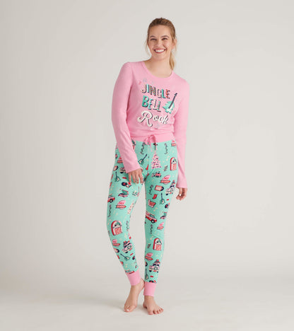 Rockin Holidays Women's Long Sleeve Pajama Tee