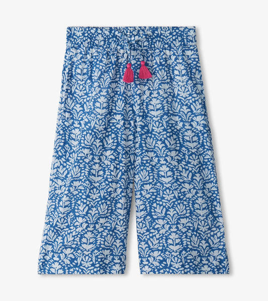 Girls Floral Shibori Cropped Culottes