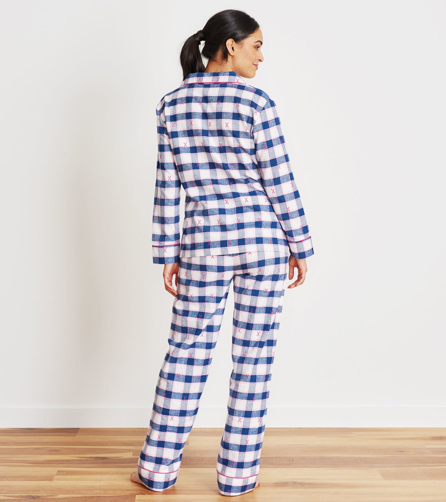 Ski Holiday Plaid Women's Flannel Pajama Set