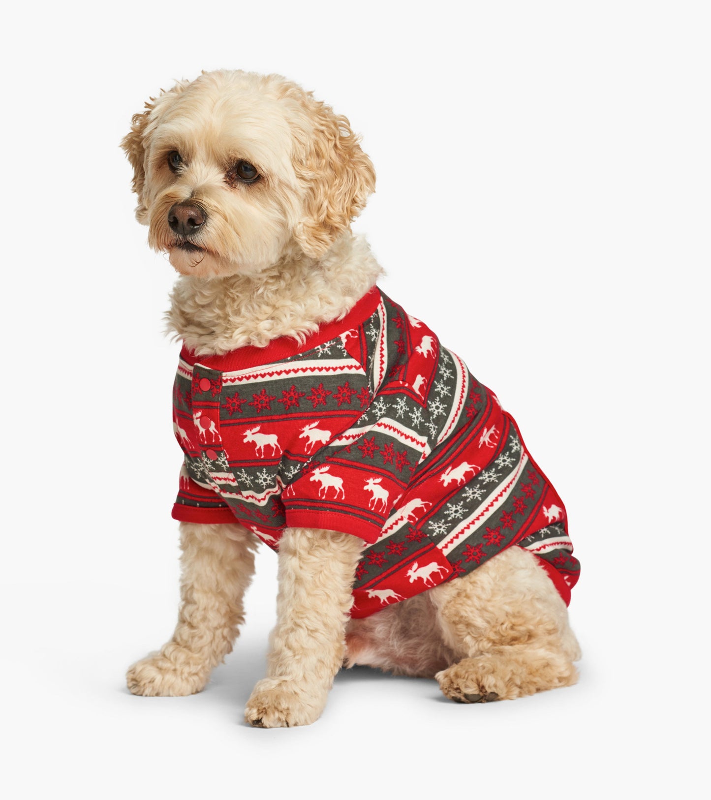 Fair Isle Moose Dog Pajama