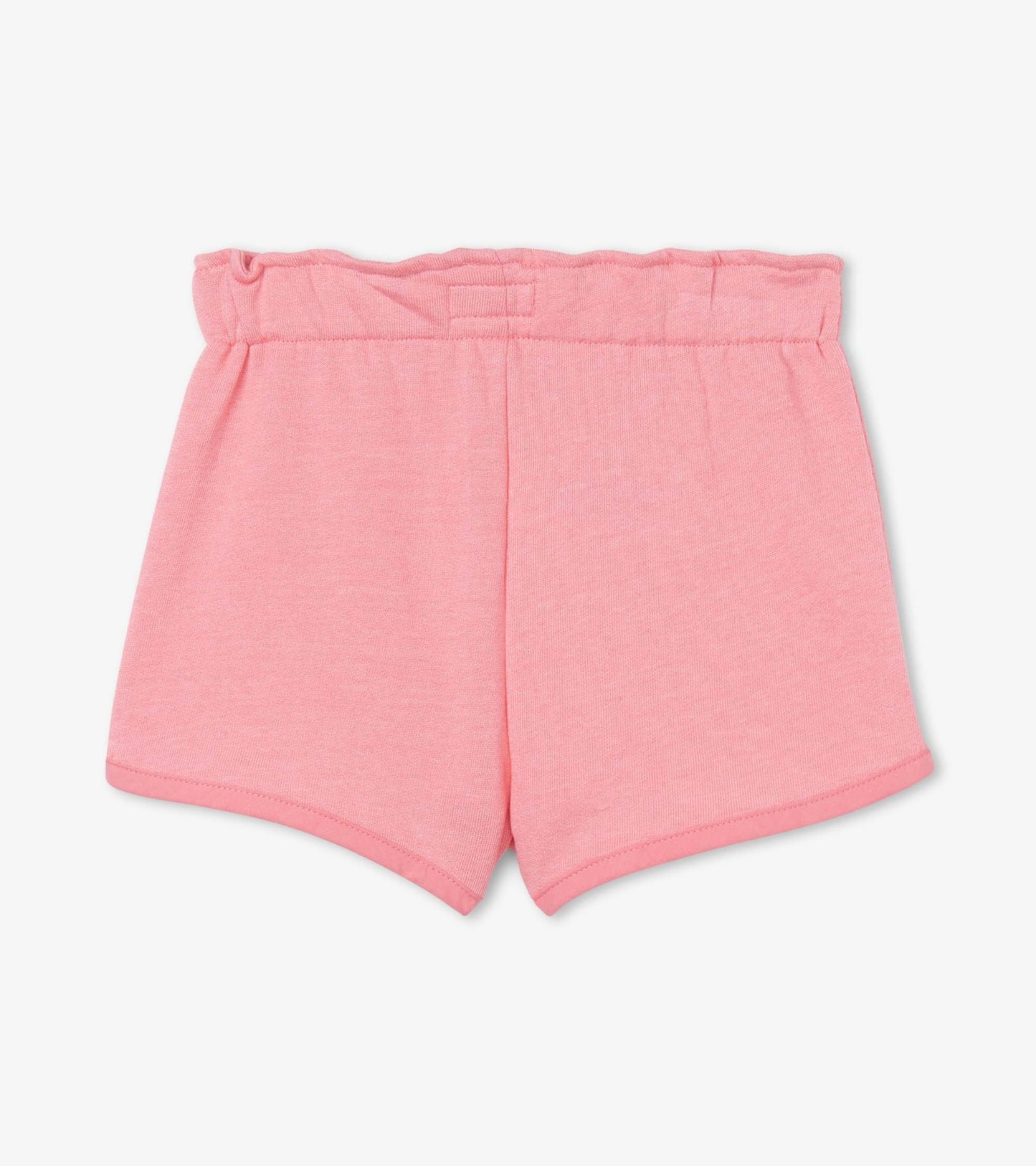 Girls Light Pink Paper Bag Shorts