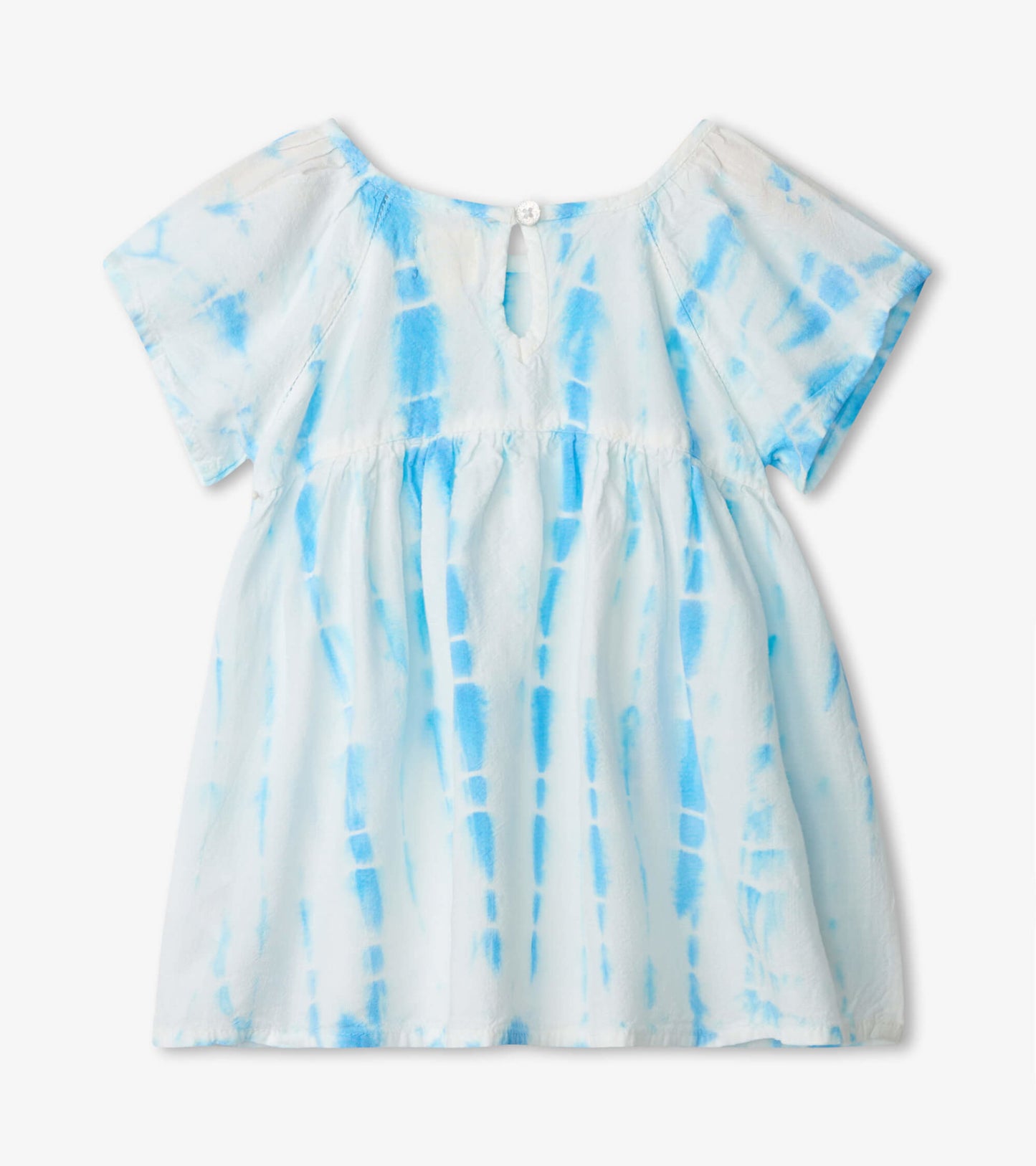 Blue Tie Dye Stripes Baby Woven Dress