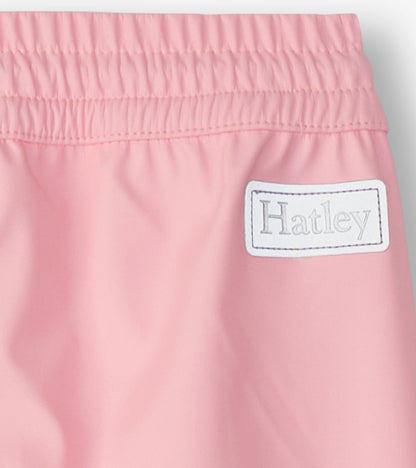 Classic Pink Kids Rain Pants