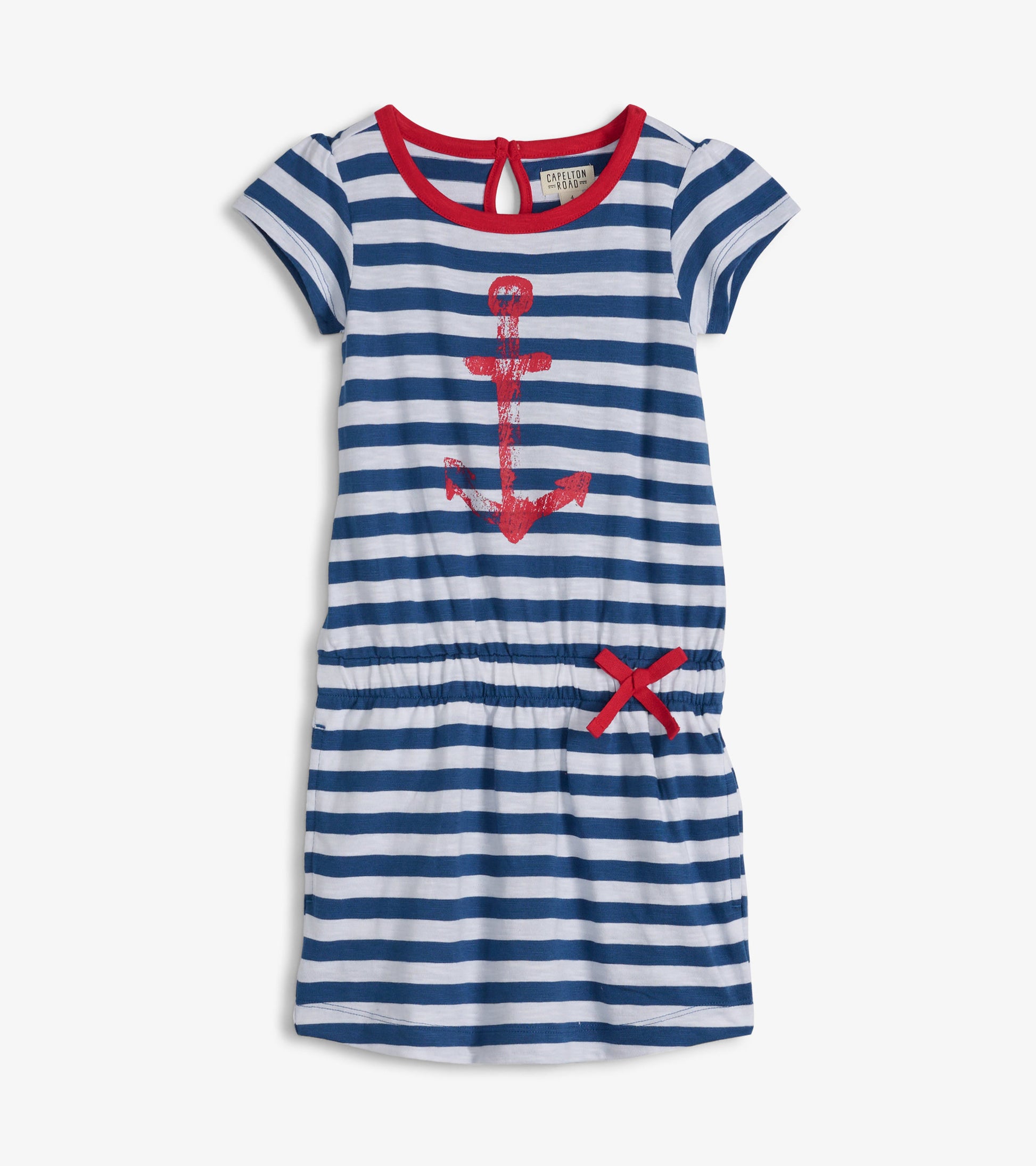 Girls Nautical Stripes T-Shirt Dress Girls Nautical Stripes T-Shirt Dress