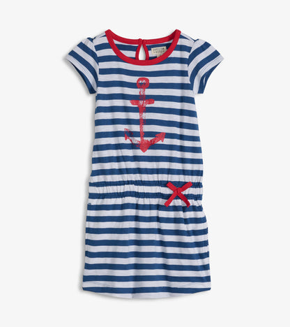 Girls Nautical Stripes T-Shirt Dress