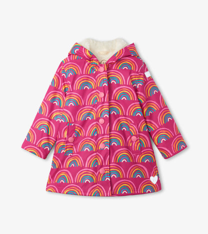 Rainy Rainbows Sherpa Lined Splash Jacket