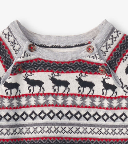 Baby Stag Fairisle Sweater Onesie