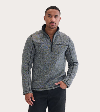 Grey Heritage Men's Mock Neck Sherpa Lined Pullover