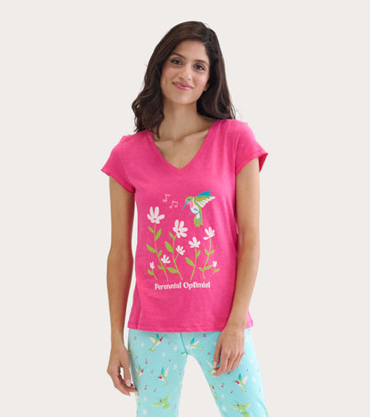 Hummingbird Women's V-Neck Tee