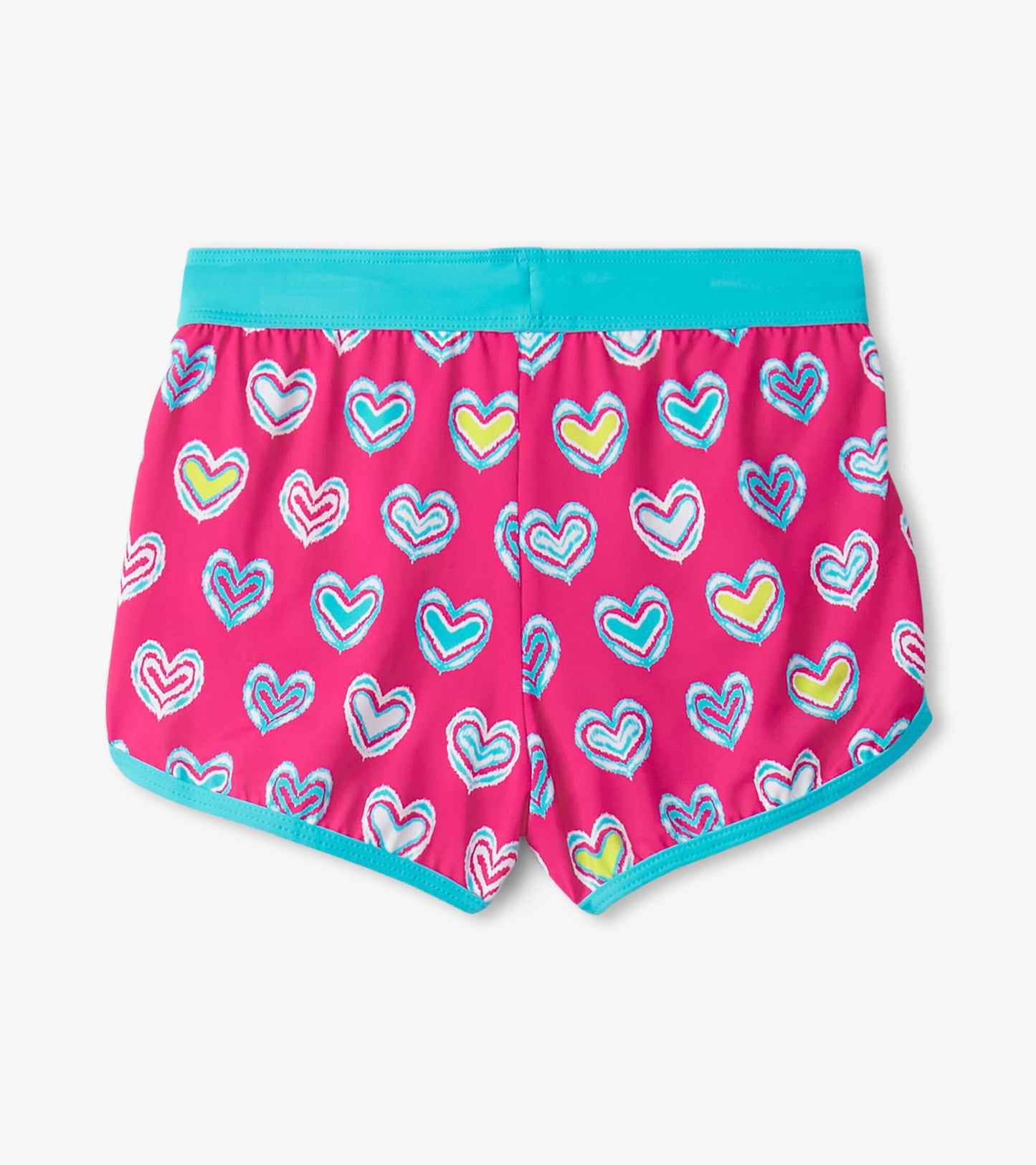 Girls Pink Shibori Swim Shorts