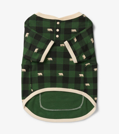 Forest Green Plaid Dog Tee