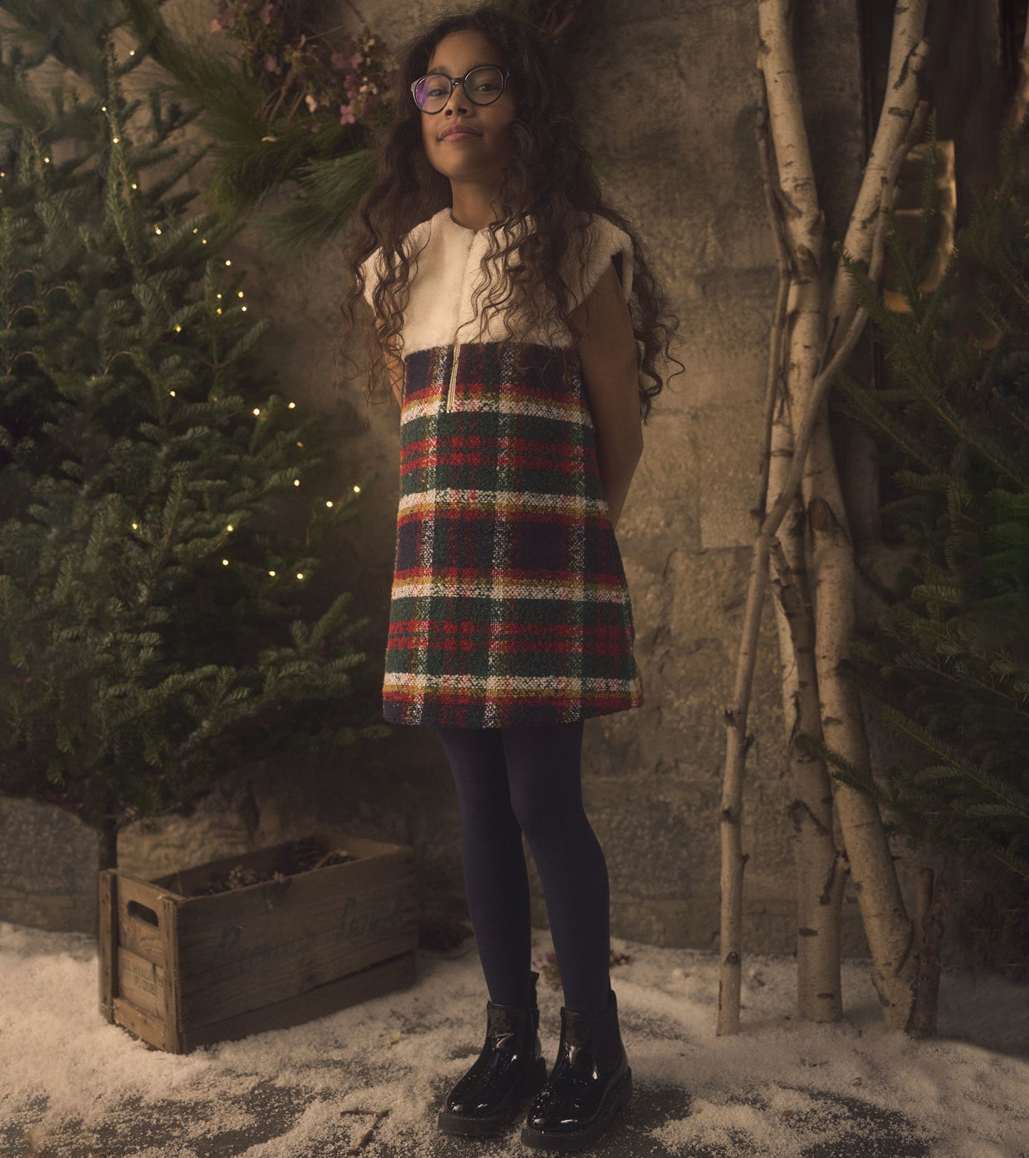 Girls Holiday Plaid Dress