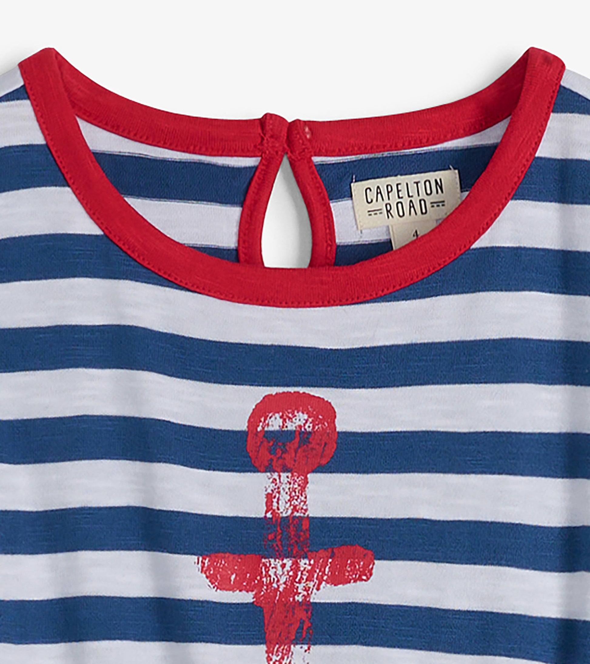blue striped t shirt dress Girls Nautical Stripes T-Shirt Dress