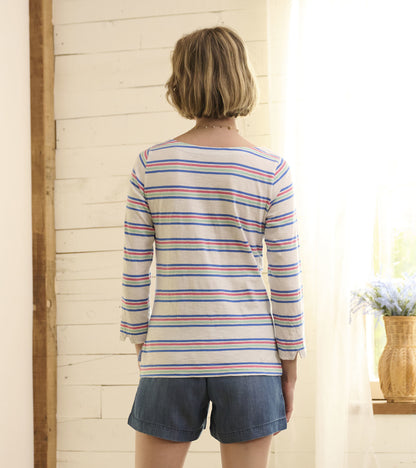 Button Breton - Seaside Stripes