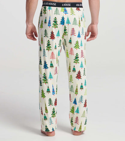 Men's Christmas Trees Jersey Pajama Pants