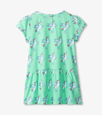 Baby & Toddler Girls Rainbow Unicorn Gathered Dress