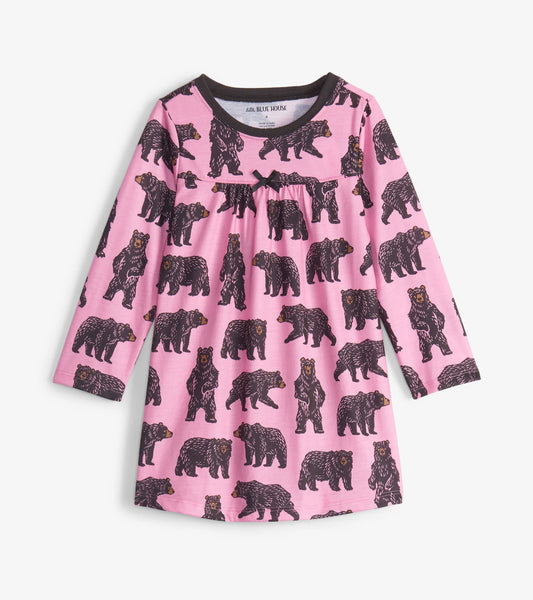 Pink Wild Bears Kids Nightdress