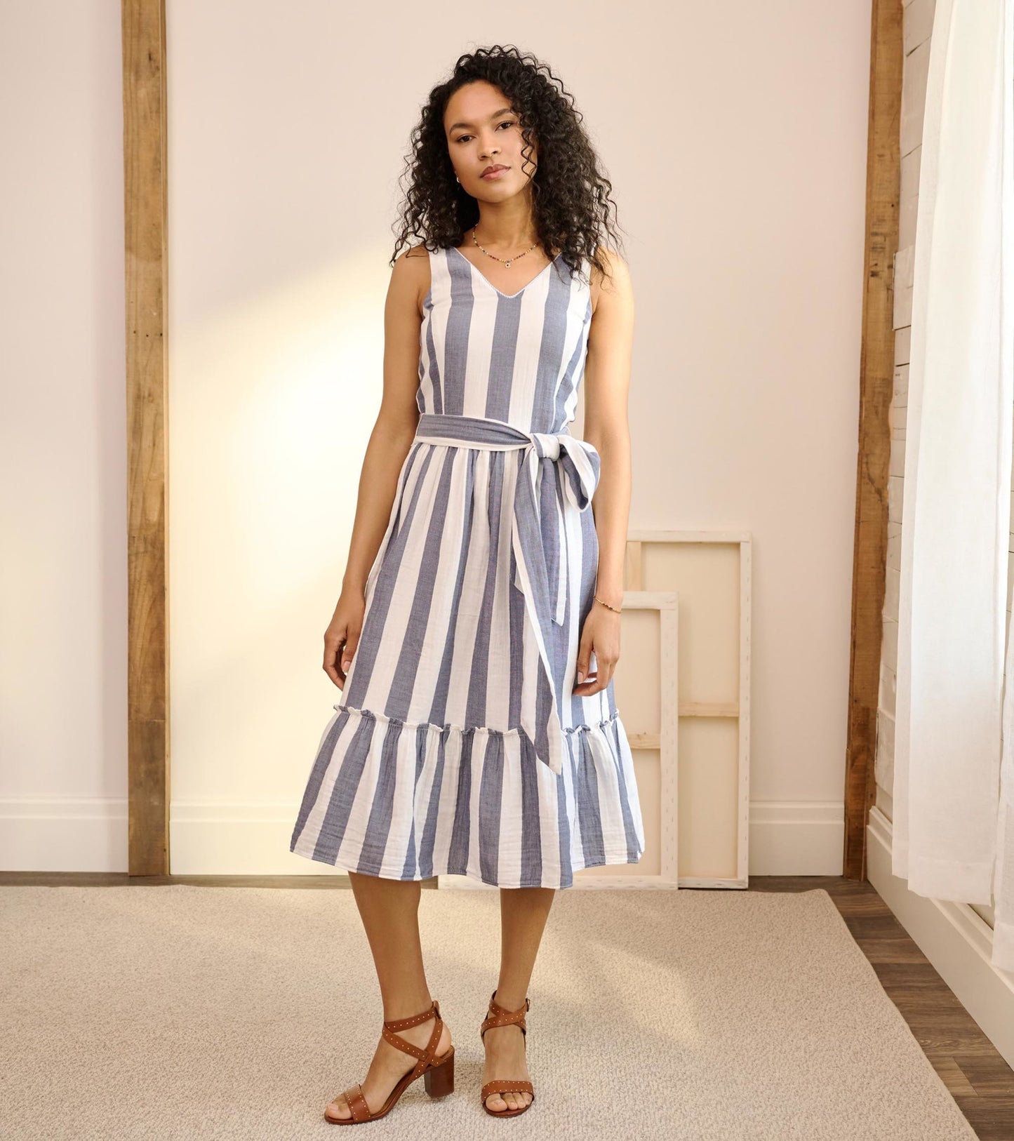 Sydney Midi Dress - Summer Stripes