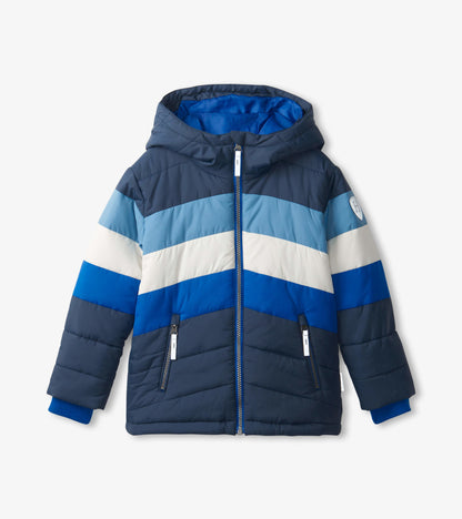 Black & Blue Kids Puffer Jacket