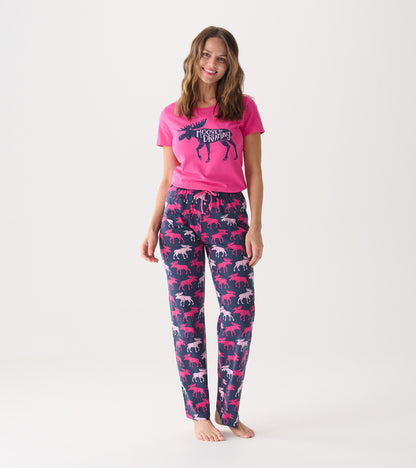 Raspberry Moose Women's Jersey Pajama Pants