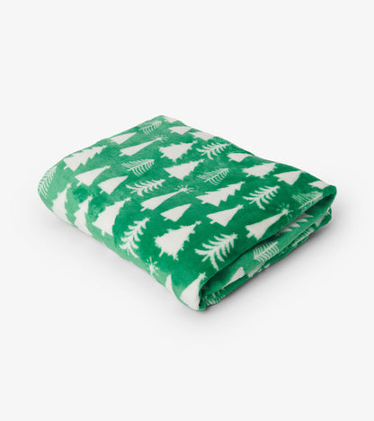 Christmas Trees Fuzzy Fleece Blanket