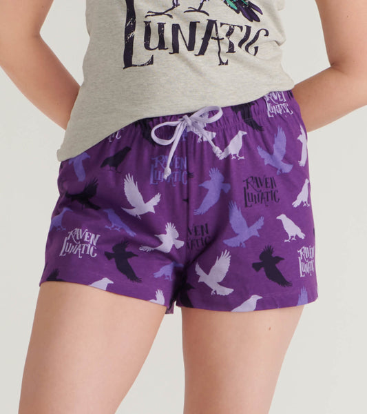 Raven Lunatic Women's Sleep Shorts