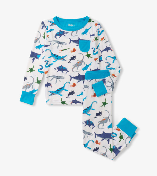 Boys Prehistoric Marine Bamboo Pajama Set