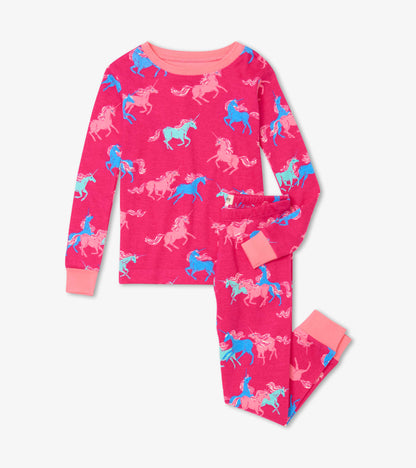 Frolicking Unicorns Organic Cotton Pajama Set