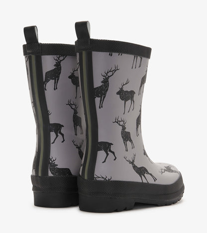 Magestic Elk Matte Kids Rain Boots