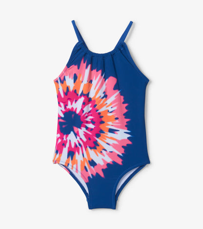 Shibori Tie Dye Gather Front Swimsuit