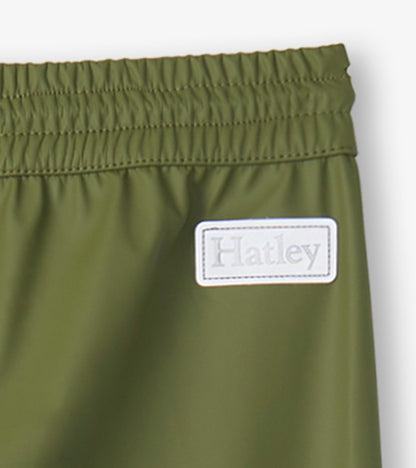 Forest Green Kids Rain Pants