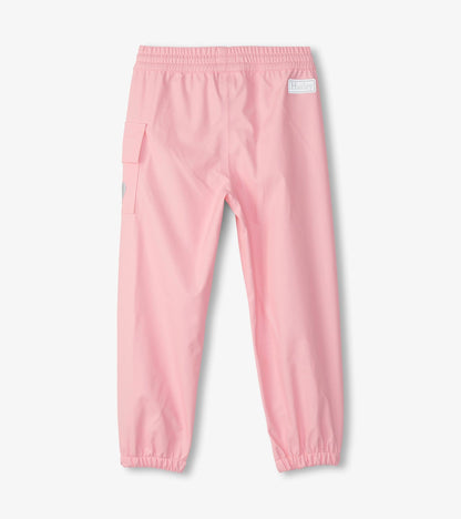 Classic Pink Kids Rain Pants