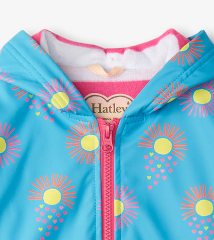 Girls Sunrays Zip-Up Rain Jacket