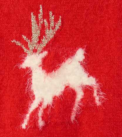 Christmas Reindeer Fuzzy Sweater Dress