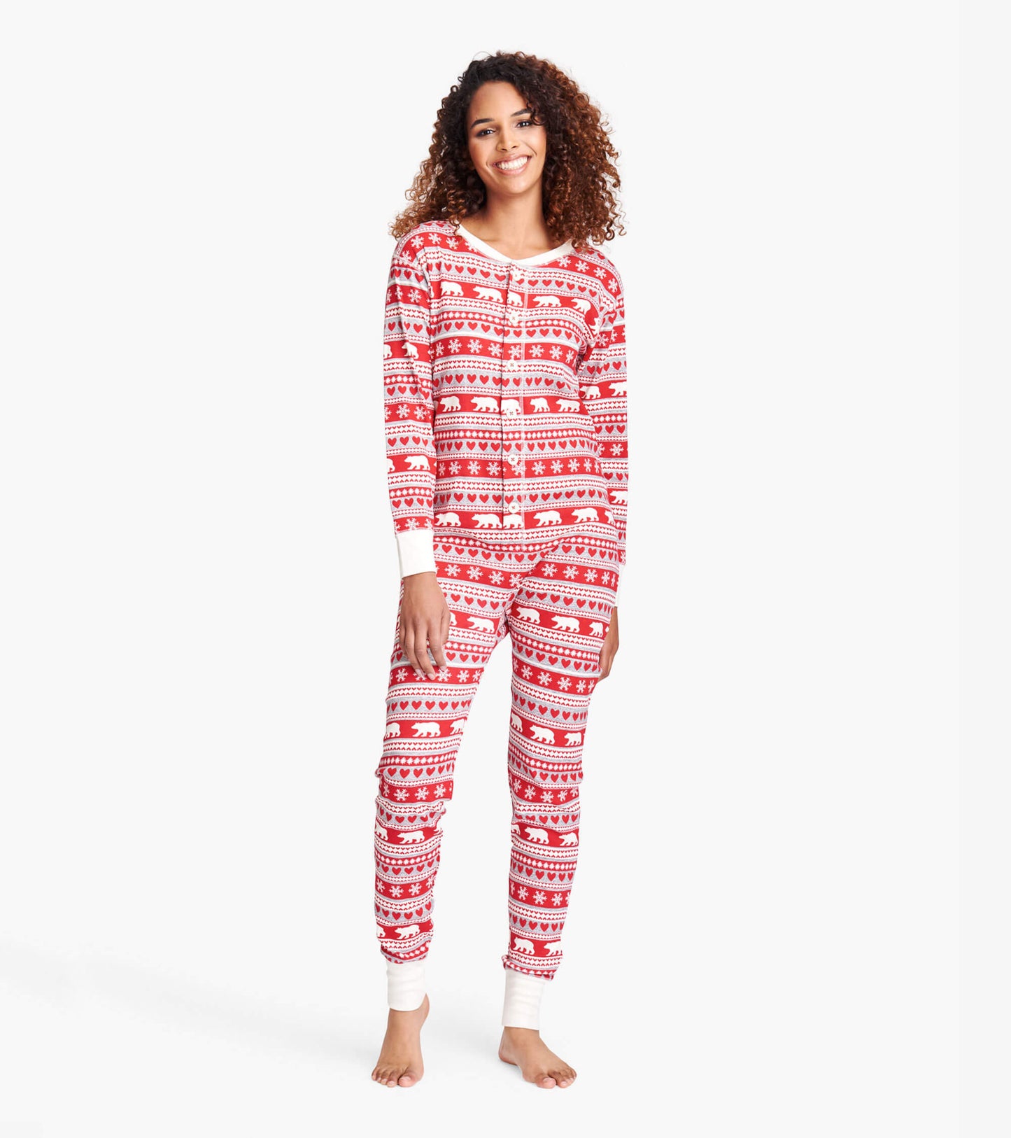 Fair Isle Bear Adult Union Suit