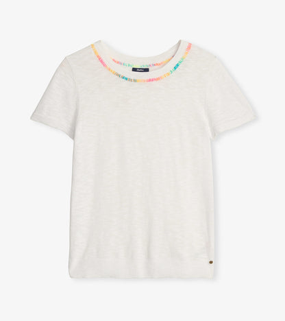 Simone Knit Tee - White