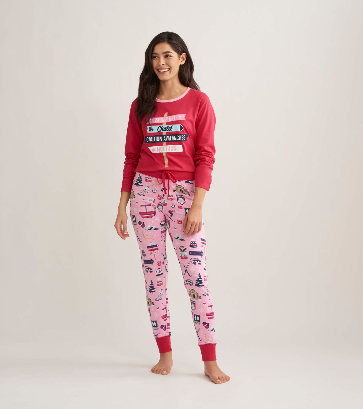 Ski Holiday Women's Long Sleeve Pajama Tee