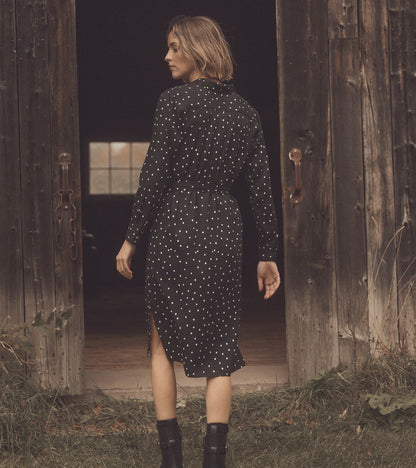 Midi Shirt Dress - Classic Spots