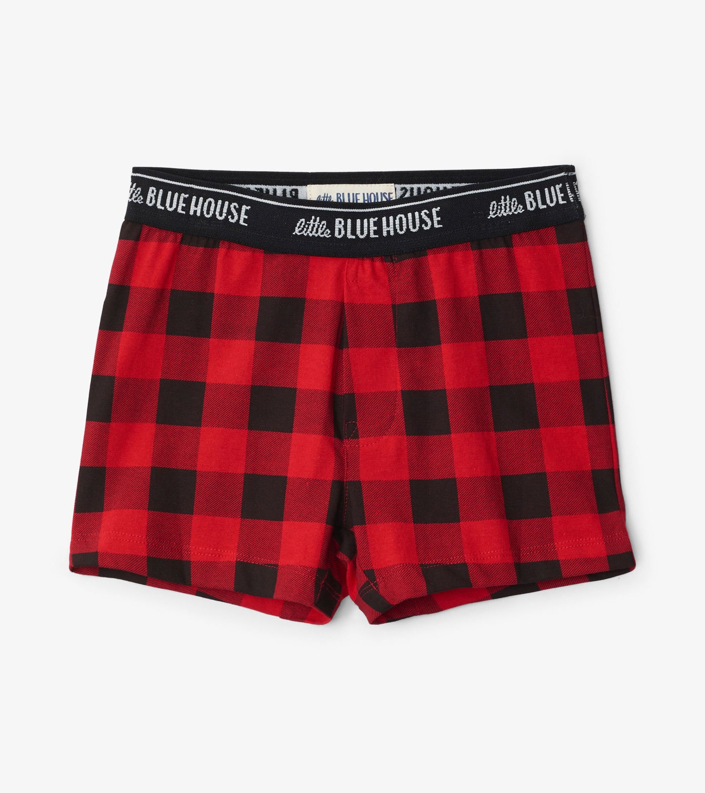 Moose On Plaid Boys' Boxer Briefs