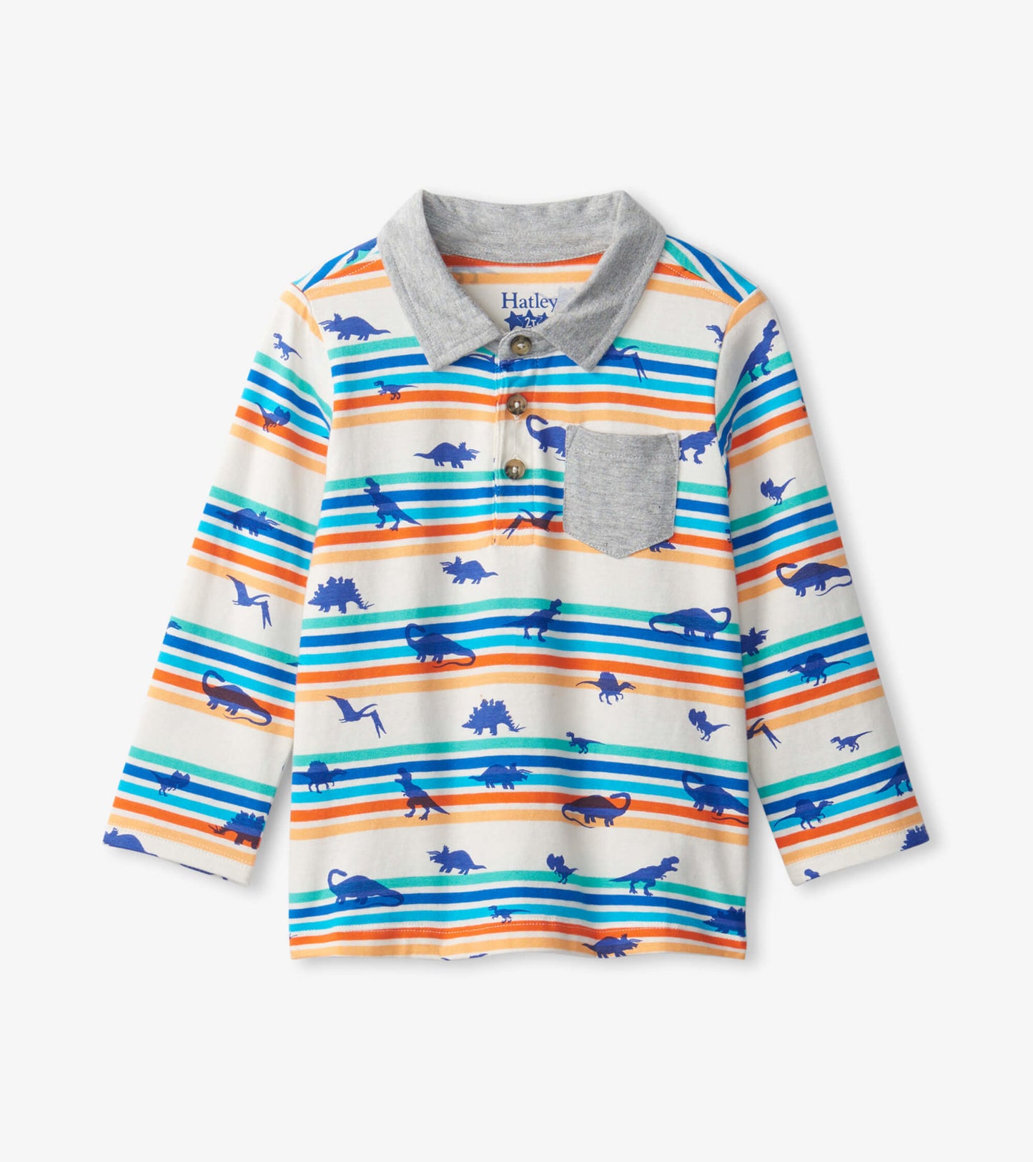 Mini Dinos Long Sleeve Polo T-Shirt